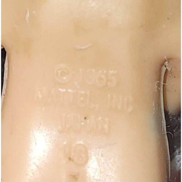 3.5" 1965 Mattel Little Kiddle Doll W/ Patriotic Dress Made in Japan - Picture 9 of 10